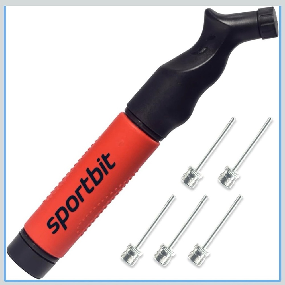 NWT SPORTBIT Ball Pump for Sports Balls - Push & Pull Inflating  w 5 Needles Set